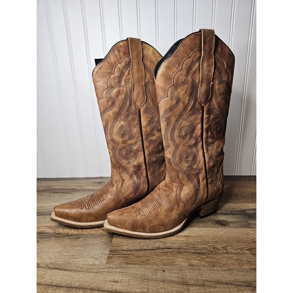 JB Dillon Reserve Ponderosa Leather Western Boots Women's 9 New Cowhide Calf - Picture 2 of 12